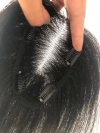 Ladies' Swiss Network Small area skin-like scalp hair replacement tablets in stock, with side-swept bangs that can be trimmed into real hair Item Picture